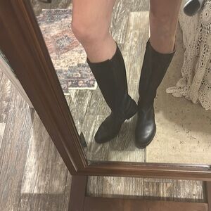 J. Crew Black Italian Soft Leather Heeled Boots Timeless Elegance